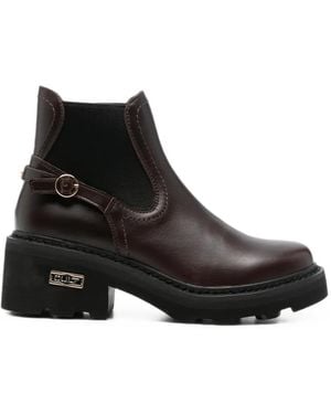 Cult Grace Buckle-Detail Leather Chelsea Boots - Black