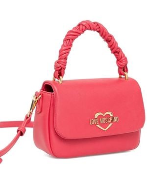 Love Moschino ハートプレート サッチェルバッグ - ピンク