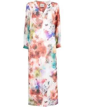 Bambah Gardenia Floral Maxi Dress - White
