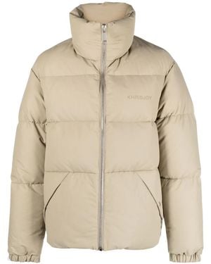Khrisjoy Stitch-Detail Puffer Jacket - Natural