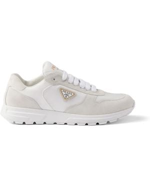Prada Prax 2.0 Re-Nylon And Suede Trainers - White