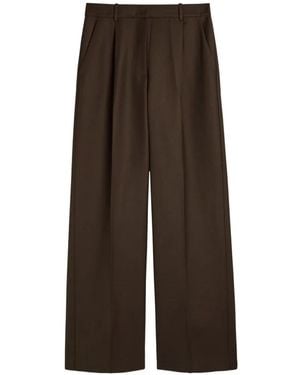 Anine Bing Trent Straight-Leg Pants - Brown