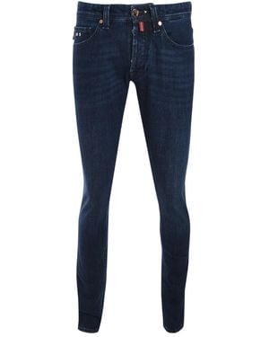 Sartoria Tramarossa Vaqueros skinny con parche del logo - Azul