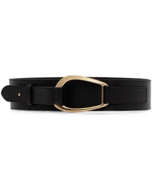 Twinset Leather Wide Belt - White