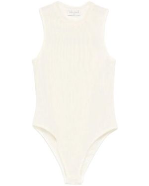 forte_forte Scalloped-Trim Top - White
