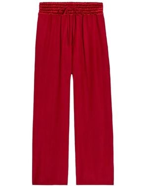 Maria McManus Pantalones Anchos Con Cordones - Rojo