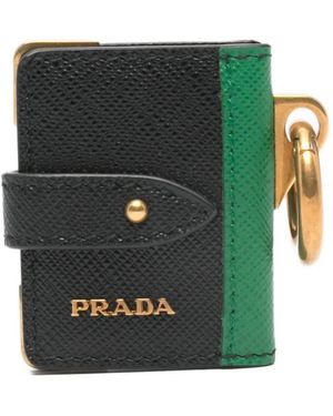 Prada Saffiano Leather Luggage Tag - Green