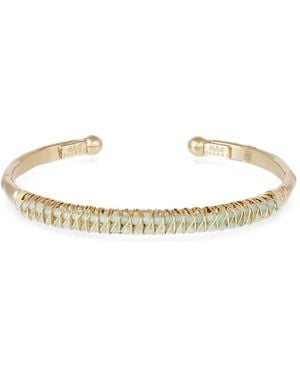 Gas Bijoux Lyre Pearl-Embellished Bangle Bracelet - Natural