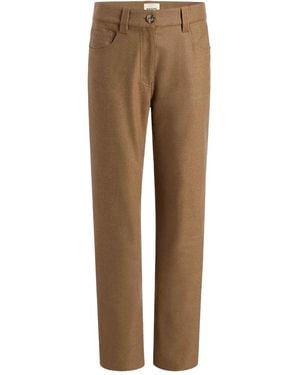 KHAITE Straight-leg Wool-blend Trousers - ナチュラル