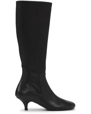 Marsèll 55Mm Spilla Leather Knee-High Boots - Black