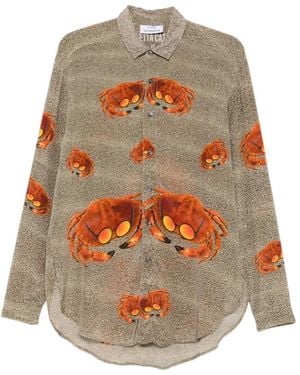 The Artistylist Crab-Print Shirt - White