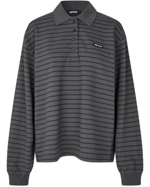ROTATE BIRGER CHRISTENSEN Polo En Piqué À Manches Longues - Gris