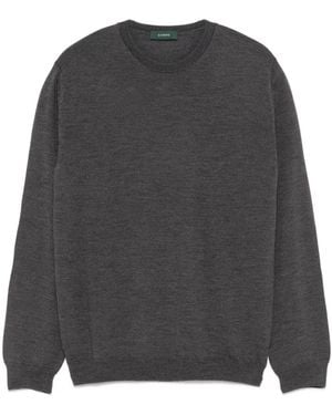 Zanone Virgin Wool Mélange Knitted Sweater - Gray