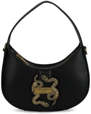 Just Cavalli Iconic Snake 2wayバッグ - ブラック