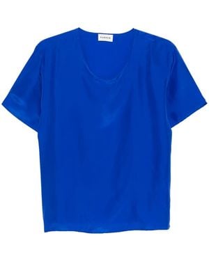 P.A.R.O.S.H. Saxon V-Neck Blouse - Blue