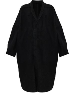 Rick Owens Poiret Wool Coat - Black