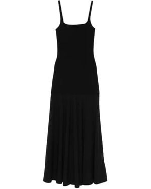 St. Agni Sheer Circle Hem Maxi Dress - Black