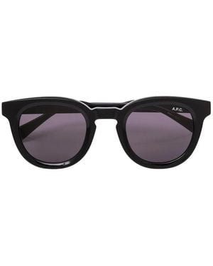 A.P.C. Round-Frame Sunglasses - Black