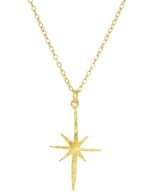Ottoman Hands Collar Northern Star Con Colgante - Metálico