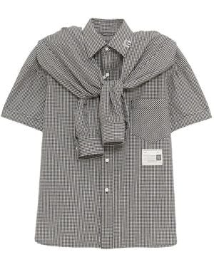 Maison Mihara Yasuhiro Camicia A Quadretti - Grigio