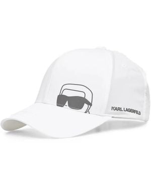 KARL LAGERFELD K/Ikonik Baseball Cap - White