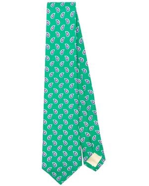 Polo Ralph Lauren Paisley-Pattern Linen Tie - Green
