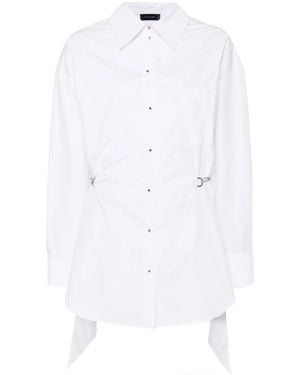 Mugler チェーンディテール シャツドレス - ホワイト