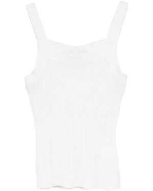 EMERSON RENALDI Square-Neck Sleeveless Vest - White
