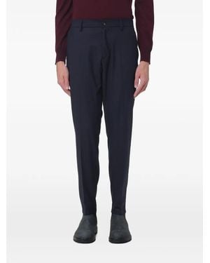 Siviglia Elasticated-Waistband Tailored Trousers - Blue