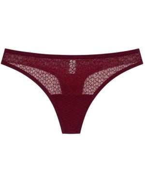 Yasmine Eslami Lily Lace Thong - Red