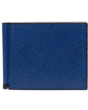Valextra Simple Grip Bi-Fold Wallet - Blue