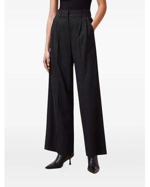 AllSaints Pinstriped Pleated Pants - Black