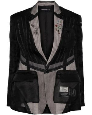 Undercover Blazer Con Ricamo - Nero