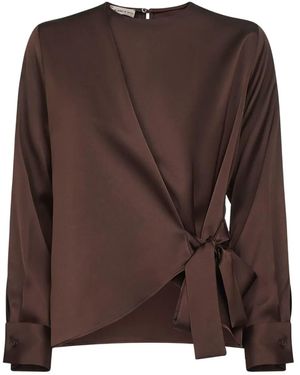 Blanca Vita Asymmetrische Top Met Gewikkelde Voorkant - Bruin