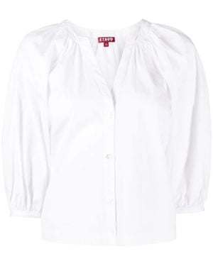 STAUD Dill Button-Up Shirt - White