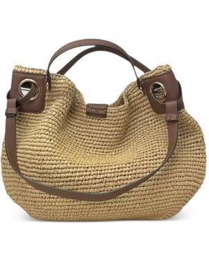 Borbonese Large London Woven Shoulder Bag - Metallic