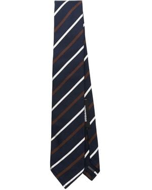 DSquared² Striped Silk Tie - Blue