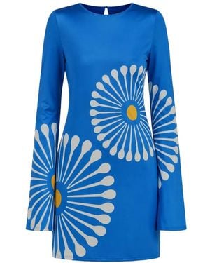 Cala De La Cruz Maisha Floral-Print Mini Dress - Blue