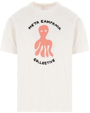 Meta Campania Collective Peter Octopus-Print Cotton T-Shirt - White