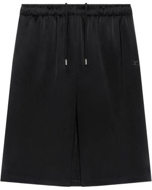 Courreges Back-Panel Shorts - Black