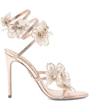 Rene Caovilla 105Mm Floriane Sandals - White