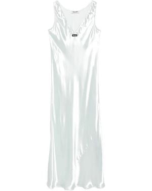 Miu Miu V-Necked Long Dress - White