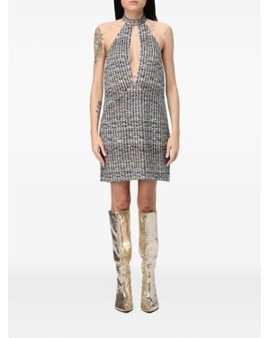 Missoni Halter-Neck Open-Back Mini Dress - Grey