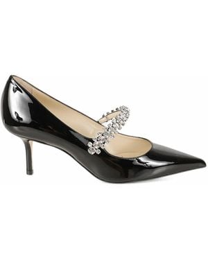 Jimmy Choo Bing Crystal-Embellished Leather Pumps - Black