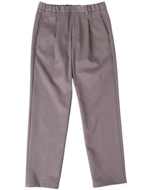 Herno Pleated Elasticated-Waistband Pants - Gray