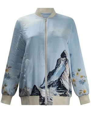 SLEEP NO MORE Jacke mit Blumen-Print - Blau