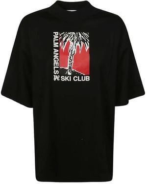 Palm Angels T-Shirt Ski Club - Nero