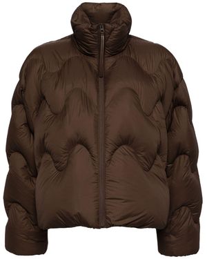 JNBY Wavy-Quilted Puffer Jacket - Brown