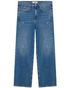 MSGM Distressed Jeans - Blue