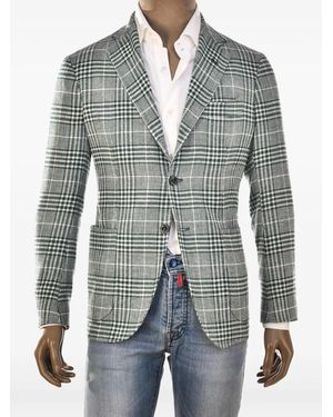 Sartorio Napoli Glen Check-Print Blazer - Blue